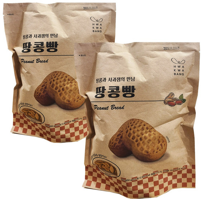 화과방 땅콩빵 50G X 12 HWAKWABANG PEANUT BREAD