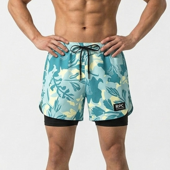 리바앤코 남자수영복 래쉬가드 반바지 투인원 보드숏 레깅스 일체형 워터팬츠