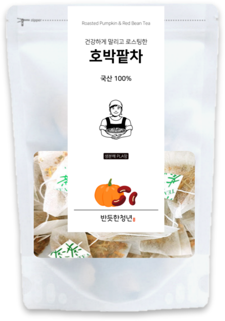 국산 호박팥차 생분해 티백 HACCP 인증, 1g, 1개, 30개입