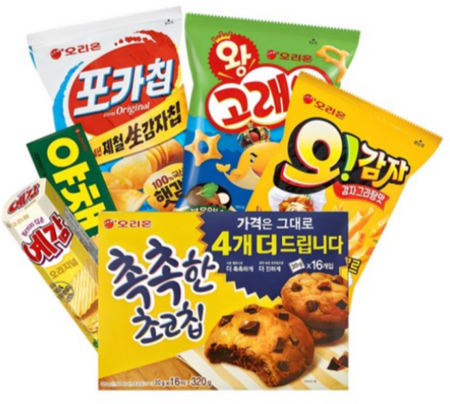 오리온 단짠 과자 모음 6종, 320g, 2세트