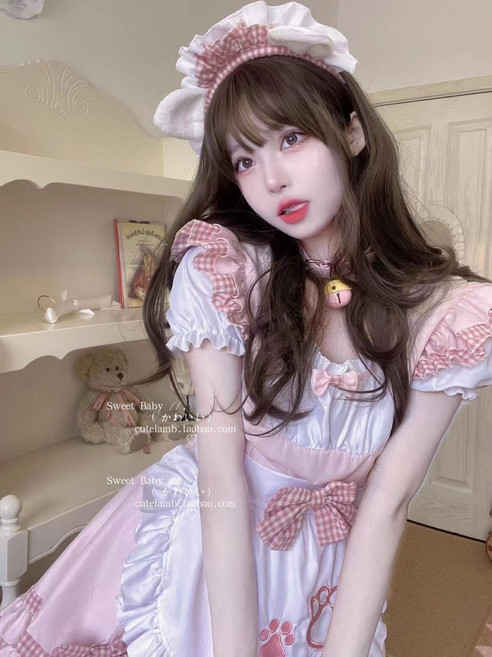 일본 지뢰계패션 원피스 양산형 메이드카페 멘헤라