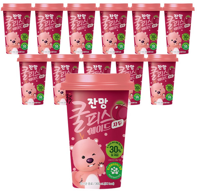 소와나무 쿨피스 에이드 자두맛, 300ml, 12개