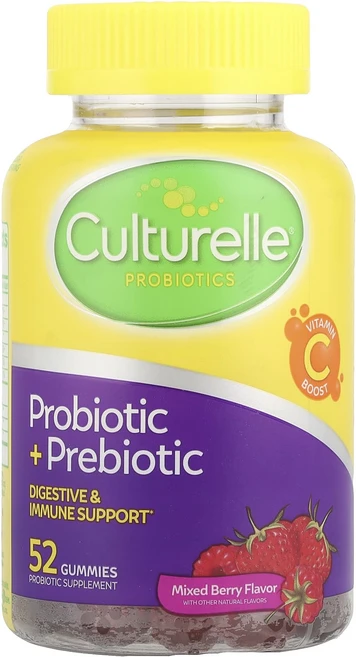 Culturelle 프로바이오틱 + 프리바이오틱 구미젤리 혼합 베리 구미젤리 52개, Culturelle프로바이오틱+, 1개, 52정 - 쿠팡