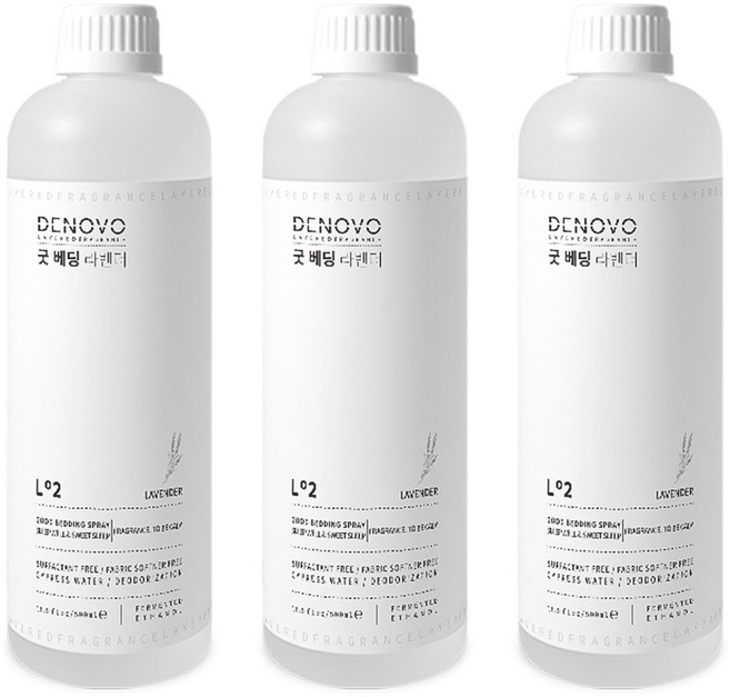 디노보 굿베딩 레몬라벤더 리필액 패브릭 섬유탈취제 필로우미스트 500ml, 3개
