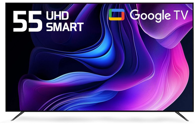 티브이지 구글 4K UHD 스마트TV 제로베젤 에너지효율1등급, 55인치, 55UHD SMART, 벽걸이형, 방문설치