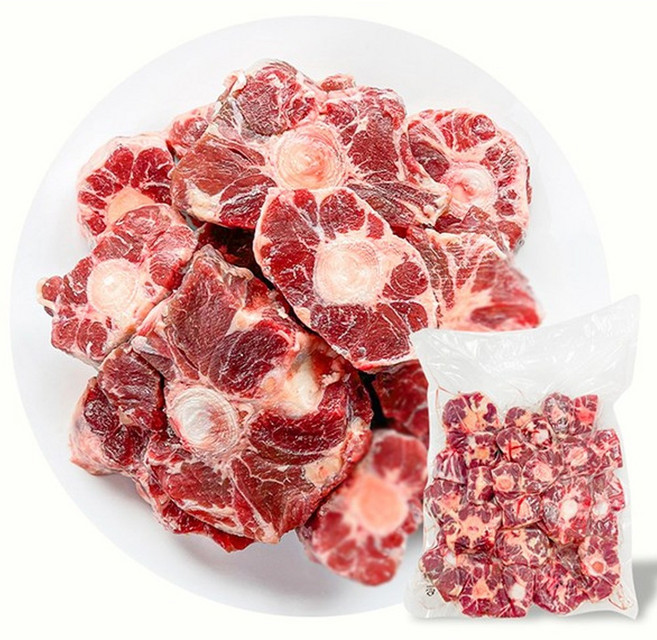 푸푸축산 지방 손질 소꼬리 찜용 알꼬리, 1개, 1kg