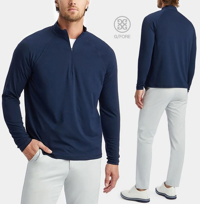 지포어 LUXE 쿼터 집업 미드레이어 골프 티셔츠 TWL