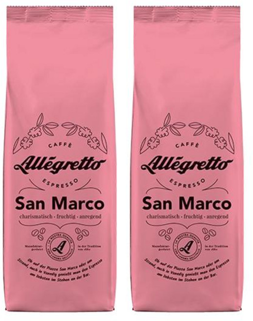 독일 알레그레토 Allegretto San Marco whole bean 산 마르코 홀빈 원두커피, 2개, 500g, 홀빈커피
