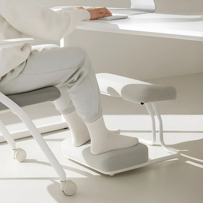 올인홈 발받침대 발판 사무실 컴퓨터 2단 쿠션 발받침 다리받침대 풋레스트, 기본형, 그레이