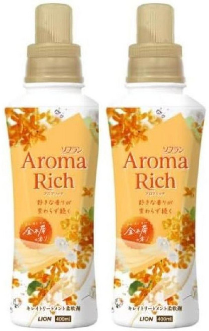 일본 소프란 아로마 리치 금목서향 섬유유연제 400ml 2개 세트, 400g