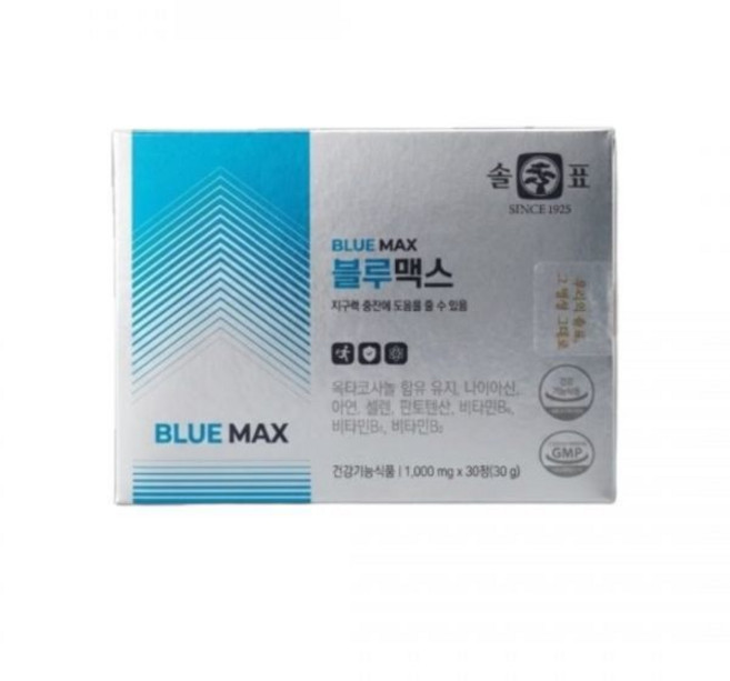 3위 - 솔표블루맥스 BLUE MAX 1000mg 30정 1박스 511241, 1개