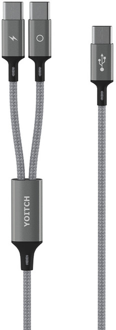 동시충전 아이폰 8핀 C타입 2IN1 멀티 고속 충전기 케이블, 120cm, cc, 1개
