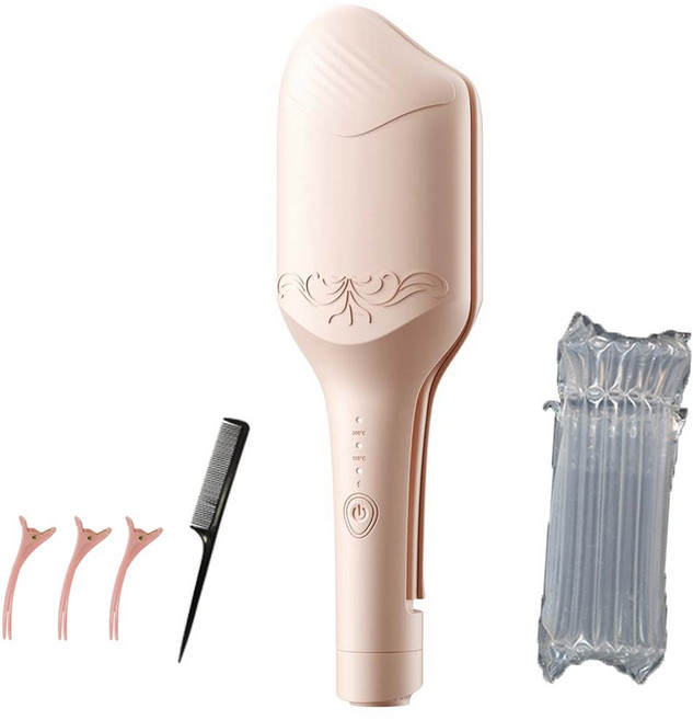 전기 헤어 컬러 40mm 웨이브 세라믹 대형 스타일링 지속되는 컬링 아이언 오래, 영국, beige without box