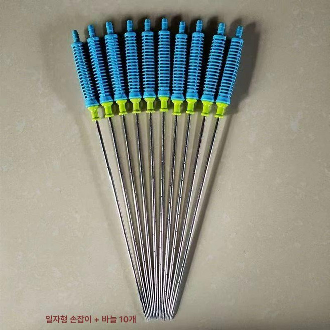 침봉기 버섯 주입기 주기 물공급 주입 식용, 10개 직손잡이 단바늘 10통 바늘 길이 C, 1개