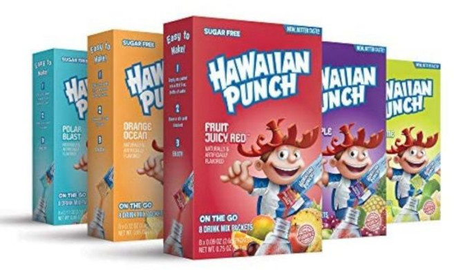 HAWAIIAN PUNCH 아이스티 에이드 원액 분말 가루 하와이안 펀치 초이스 다양팩 음료 믹스 5상자 무설탕 맛있음 비타민 C 우수 공급원