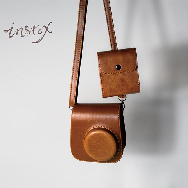 인스탁스 미니11 전용가방 폴라로이드 mini11 레트로 가방, 1. 브라운, 1개