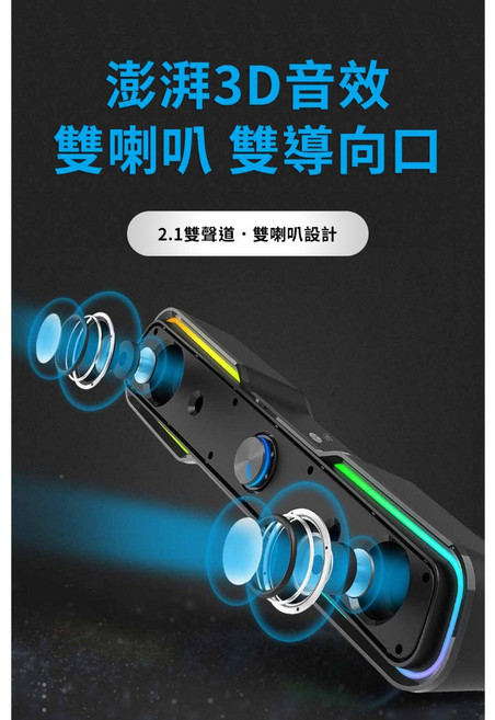 DHE-6002S RGB 七彩漸變 絢麗 藍芽喇叭