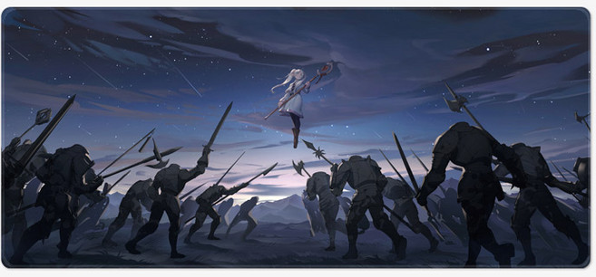 장송의프리렌 2기 마우스장패드 L 2XL 데스크매트, 03 장송의프리렌 2XL(900x400), 1개