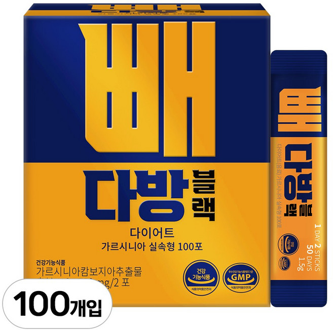 순수식품 빼다방 블랙 커피 다이어트 음료 가르시니아 방탄커피 MCT오일 1박스(총 100포) 실속형 체지방감소 건강기능식품, 1.5g, 100개