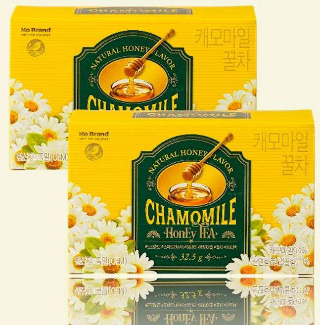 노브랜드 캐모마일 꿀차 32.5g (1.3g x 25티백) x 2개 총 50티백, 1.3g, 25개입