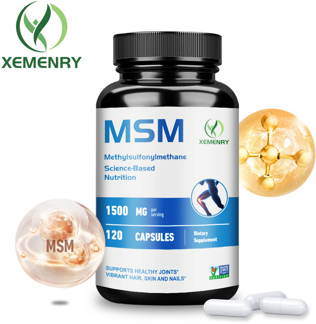 XEMENRY 甲基硫醯基甲烷 MSM 膠囊 1500毫克 120顆, 120組