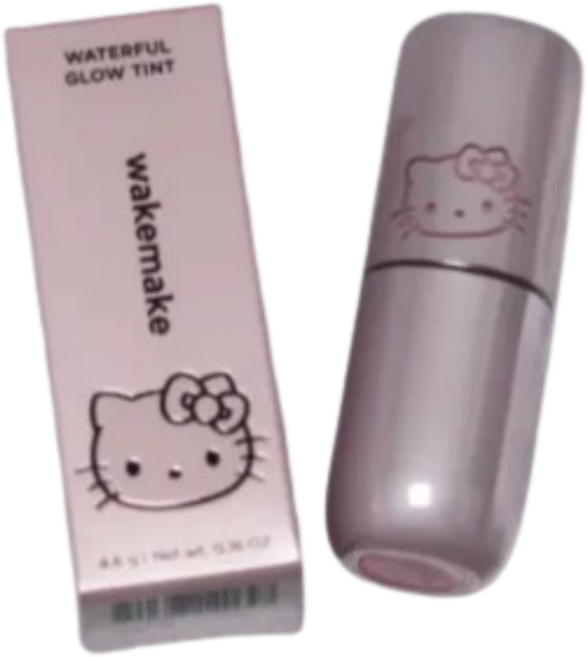 웨이크메이크 헬로 키티 블랙 에디션 워터풀 글로우 틴트 15 레블 핑크, 1개