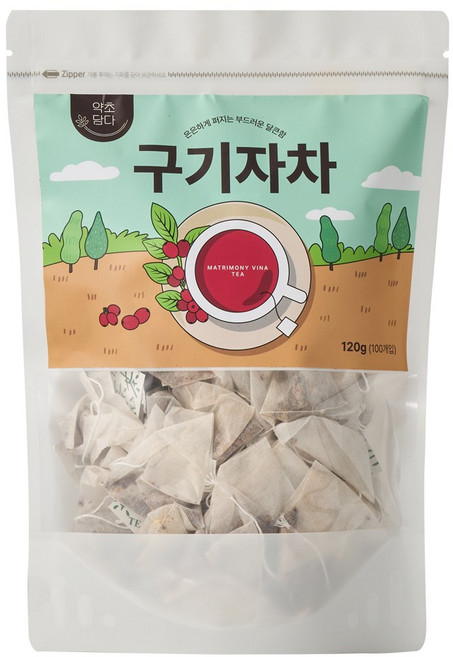 약초담다 구기자 차 삼각티백, 1개, 100개입, 1.2g