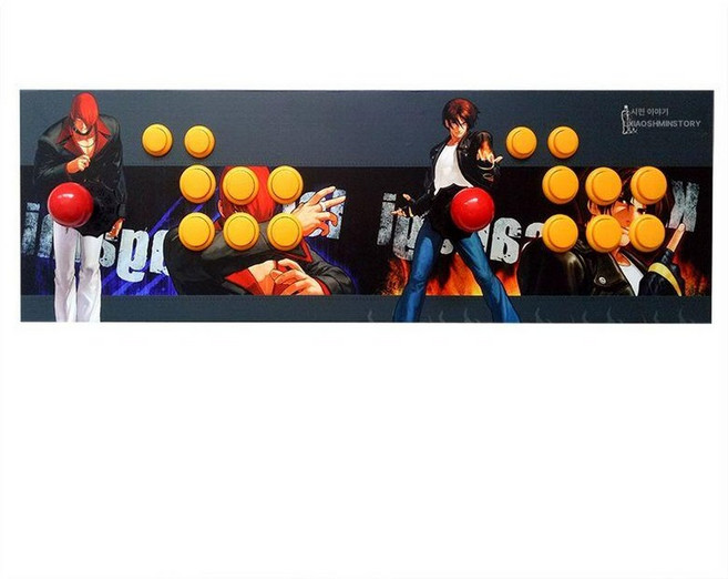 아케이드 조이스틱 2인용 콘솔 레트로 게임 컨트롤러 스틱 오락실 올인원 인용 게임기, 데스크탑 6버튼 인라인, 1개, PC용-2인용-01 6키 직배치