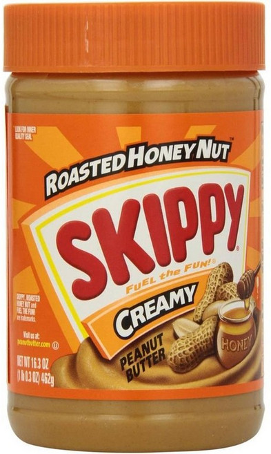 SKIPPY 로스트 꿀 너트 크리미 땅콩 버터 462g, 3개