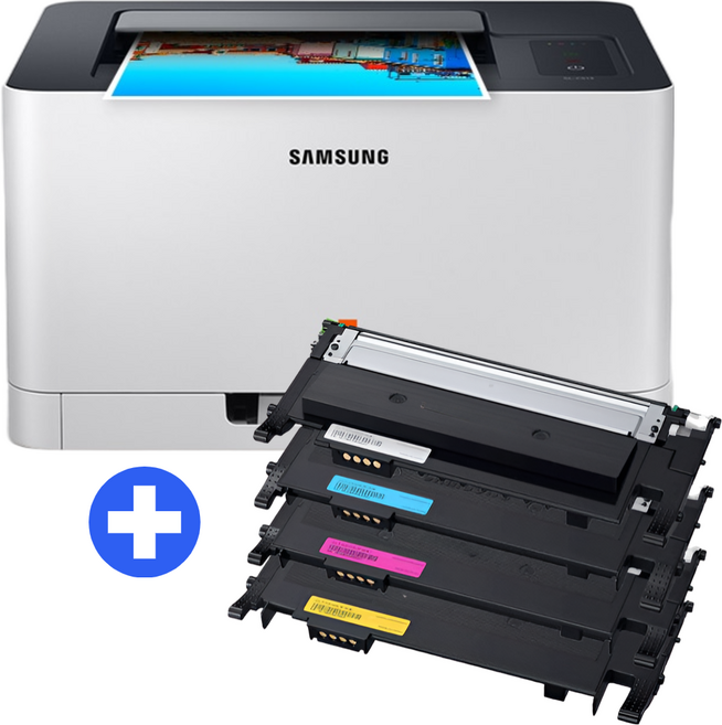 삼성전자 컬러 레이져 프린터 SL-C513 SL-C513W 토너 드럼 가정용 사무용 범용 와이파이 무선출력, SL-C513[1세트]
