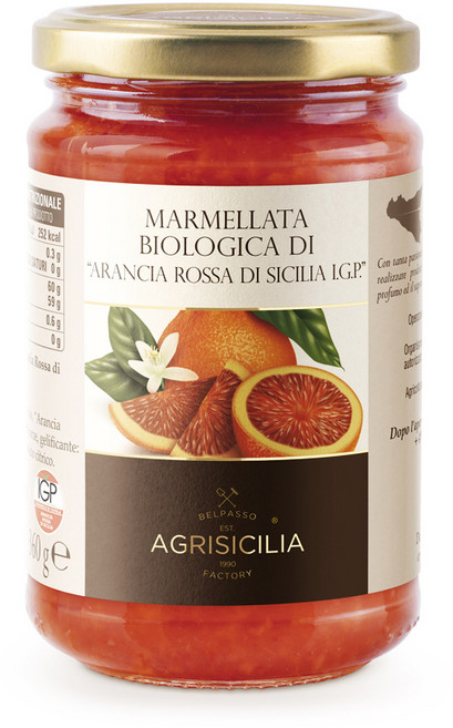 아그리시칠리아 블러드오렌지 유기농잼 오가닉 마멀레이드, 360g, 1개