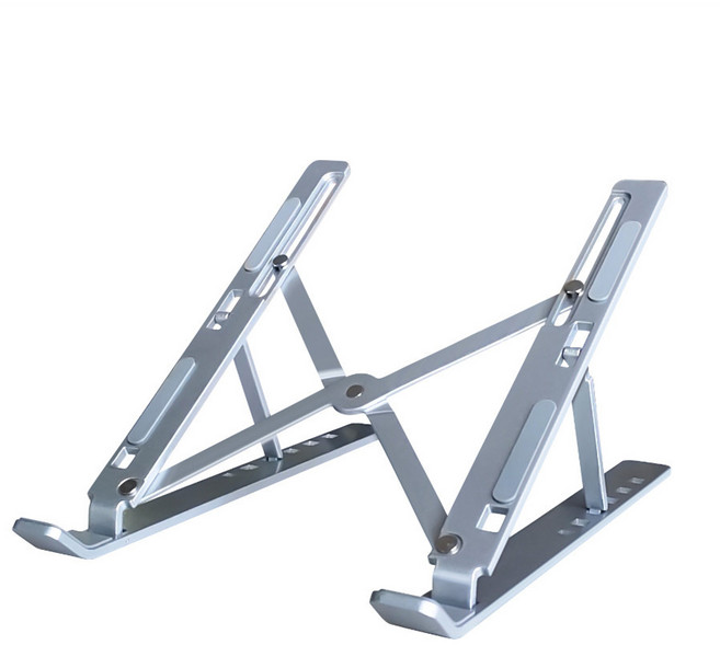 노트북 스탠드형 휴대용 태블릿 탁상용 접이식 거치대, 1개, 실버