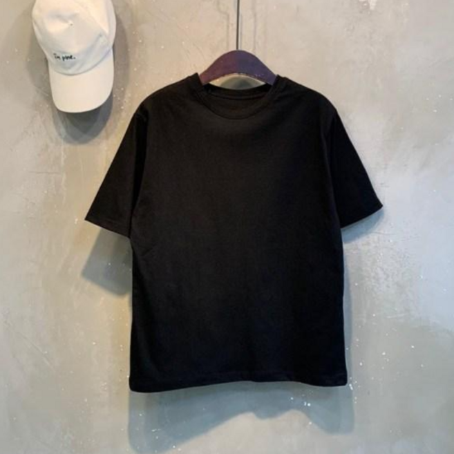 (자체제작)1+1 마노 무지 라운드넥 반팔 티셔츠 2color