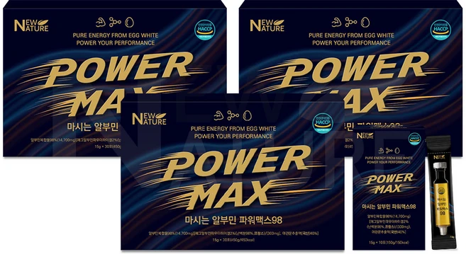 뉴네이처 고함량 마시는 알부민 식약처인증 정품 100% 난백 파워맥스98 흡수빠른 액상형 + 쇼핑백 포함, 90개, 15g - 쿠팡