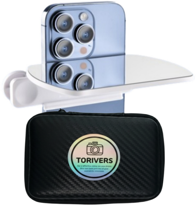 투리버즈 휴대폰 반사카메라 핸드폰 반사거울 반사판 스카이미러 2버전, 2개, 화이트