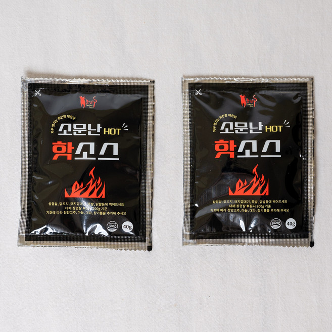 올패드 소문난 HOT 핫소스 40g 1박스 100개 매운맛 양념소스 불닭소스