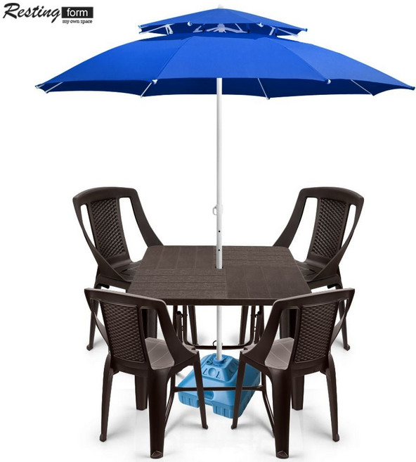 리오니마켓 파라솔 세트 테라스 테이블 야외 포차 편의점 의자 rio*0856Nd, 파라솔세트04