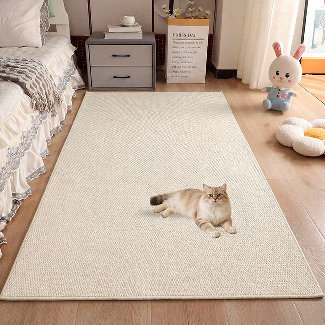 혜신 프리미엄 캣 스크래쳐 카페트 편안한 물세탁 거실 카페트, 1개, 베이지