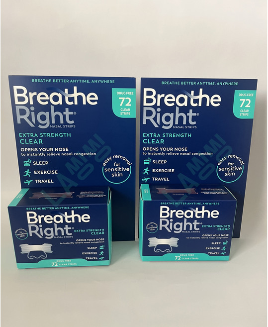 브리드라이트 엑스트라 스트렝스 민감피부 코골이방지 테이프 투명색 총 144개입, 2세트