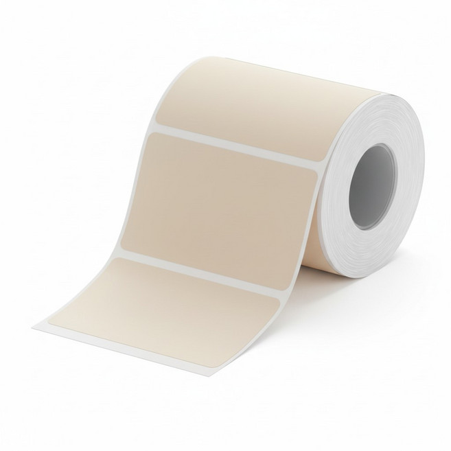 NIIMBOT精臣 B系列 熱感標籤貼紙, B 奶茶色_50*30, 1個, 8m