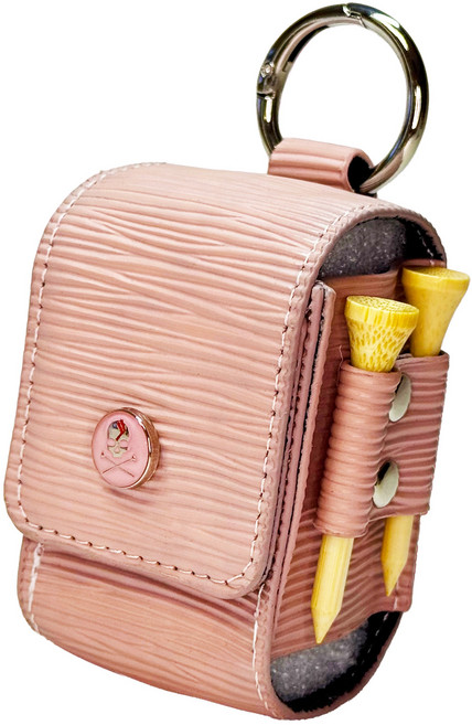 수버렌 스컬 2구 골프공 주머니 파우치, 1개, 핑크