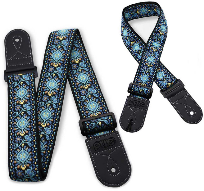 PLIC자카드 기타스트랩 JCW205D (블루스카이) 기타 멜빵 통기타 일렉 베이스 어깨끈, 1개