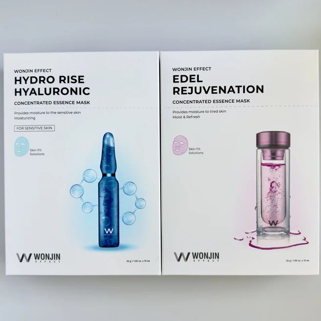 WONJIN EFFECT HYDRO RISE HYALURONIC + EDEL REJUVENATION CONCENTRATED ESSENCE MASK 30g x 20 ea - 쿠팡