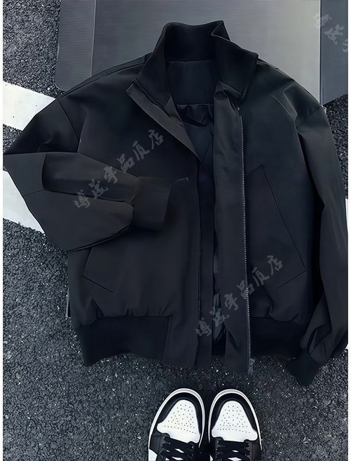 美式飛行員夾克 男士春秋薄款立領休閒寬鬆防風上衣外套