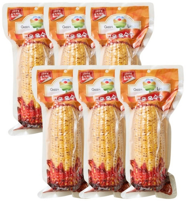 그린라이프 간편하게 즐겨먹는 구운옥수수, 6개, 300g