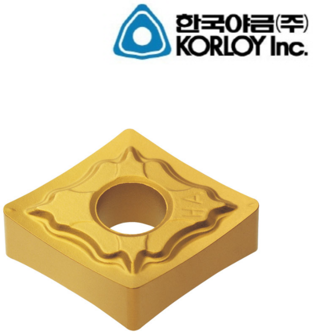 한국야금 KORLOY 터닝인서트 CNMG120404-HA PC9030 10EA