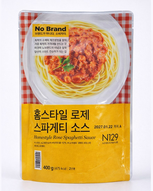 노브랜드 홈스타일 로제스파게티소스 400g, 3개