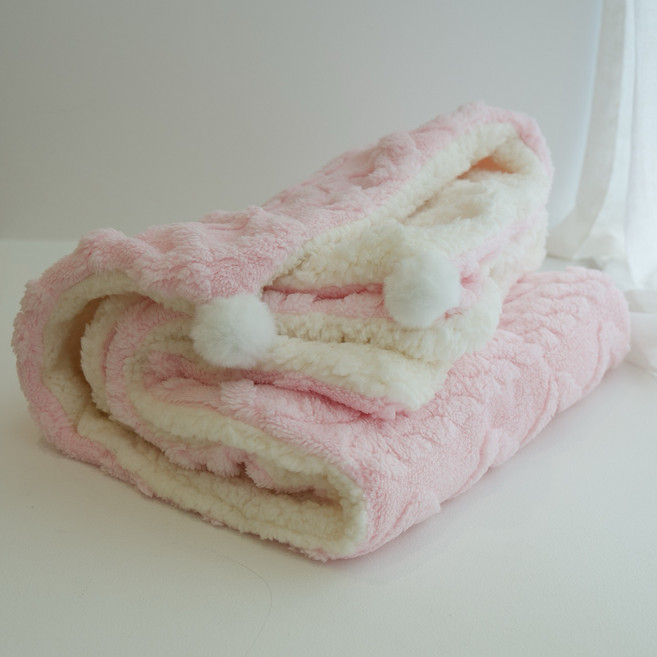 보드미펫 강아지 고양이 이불 담요, 핑크, 1개
