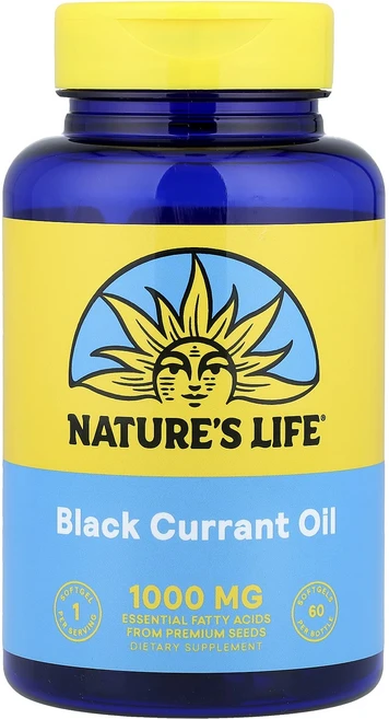 프리미엄상품 Nature's Life 블랙커런트 오일 1000mg 소프트젤 60정 부모님챙기세요, NaturesLife블랙커런트오일1000mg소프트젤60, 1개 - 쿠팡