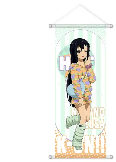 케이온 방과후티타임 잠옷 파자마 버전 족자 벽걸이 패브릭 포스터, 스타일2